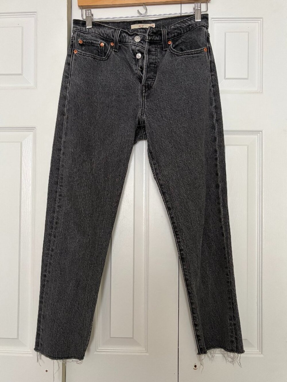 Levis Wedgie Jeans 26 High Waist Straight Leg Button Fly Premium Cotton Denim